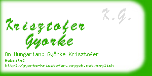 krisztofer gyorke business card